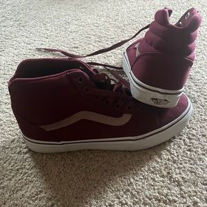 Maroon /Rose Gold Vans